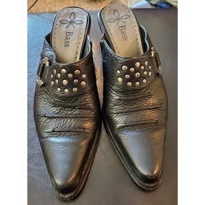 Bass mesquite black  pointy booties 7